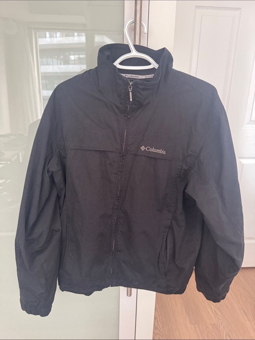 Columbia Black Men's Rain Jacket with Full Zip